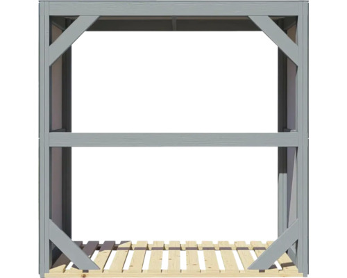 Dřevník na palivové dřevo ze dřeva se dvěma přihrádkami