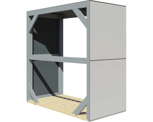 Dřevěný přístřešek s rámem a bočními stěnami