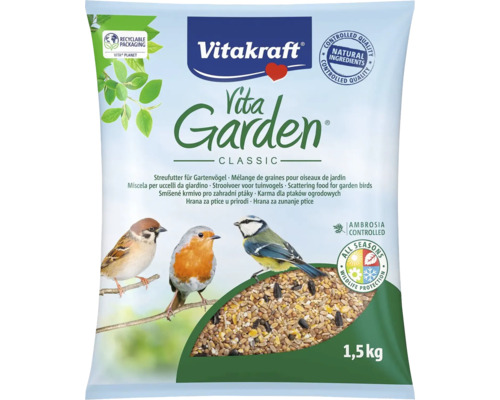 Vita Garden zimní směs 1,5kg Sáček s krmivem pro ptáky Vitakraft Vita Garden, 1,5 kg
