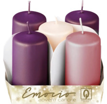 Sada adventních svíček s pěti svíčkami různých barev