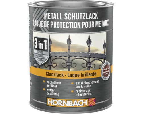 Barva na kov 3v1 HORNBACH 750 ml stříbrná lesk-0