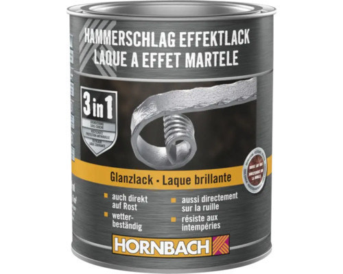 Plechovka kladívkové barvy Hornbach