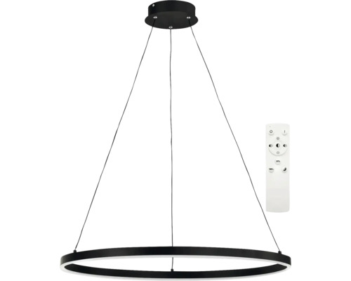 LED lustr Top Light Saturn 70CZ RC 30 W 3000 lm 3000-6500 K černý s dálkovým ovládáním Černé LED závěsné svítidlo ve tvaru prstence s dálkovým ovládáním
