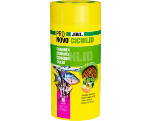Krmivo pro cichlidy JBL ProNovo Cichlid Grano M 1000 ml JBL Pro Novo Cichlid krmivo pro cichlidy