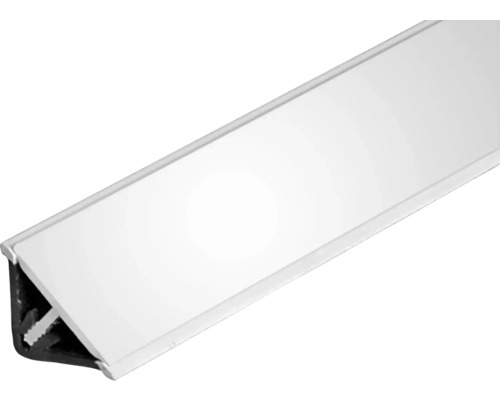 Lišta k pracovní desce těšnicí trojúhelník bílá lesk 15x4000 mm LED profil z hliníku s plastovým krytem