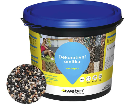 Omítka WEBER.PAS marmolit MAR2 M053 střednězrnná 20 kg