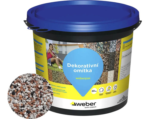 Omítka WEBER.PAS marmolit MAR2 M059 střednězrnná 20 kg