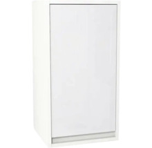 Bílá závěsná skříňka do koupelny