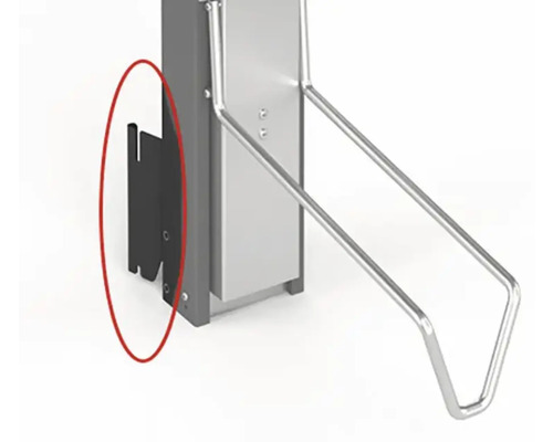 Detailní pohled na nástěnný držák pro nástěnný stojan na kola