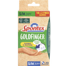 Jednorázové rukavice Spontex Goldfinger, bílá, velikost S,M, 12 ks-thumb-0