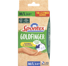 Jednorázové rukavice Spontex Goldfinger, bílá, velikost M,L, 12 ks-thumb-0