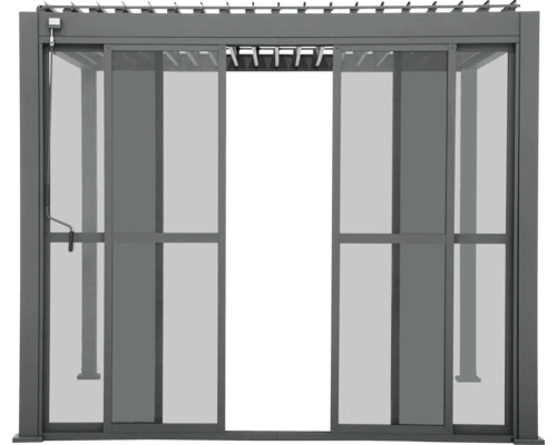 Pergola s posuvnými dveřmi pro venkovní použití