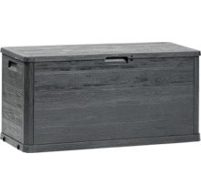 Šedý zahradní box s imitací dřeva pro venkovní uskladnění