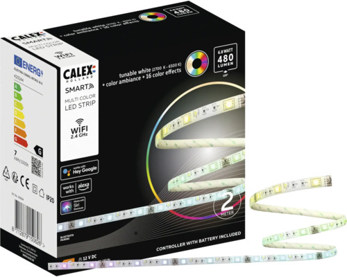 LED pásek Calex RGBW 6,8W 480lm 3000K Wi-Fi 2m