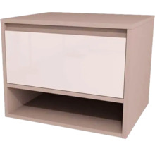 Noční stolek se zásuvkou a odkládací přihrádkou