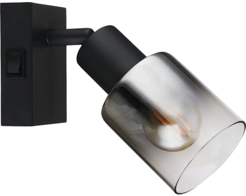 Otočná nástěnná lampa se skleněným stínidlem