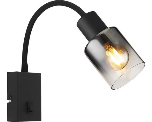 Nástěnné svítidlo s otočným ramenem a skleněným stínidlem