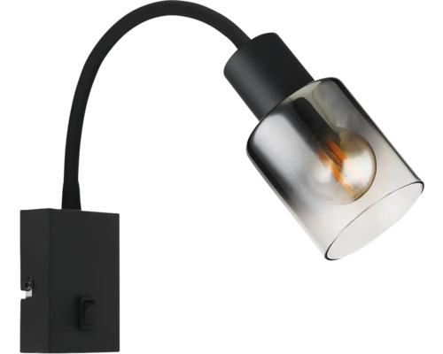 Nástěnné svítidlo s flexibilním ramenem a skleněným stínidlem