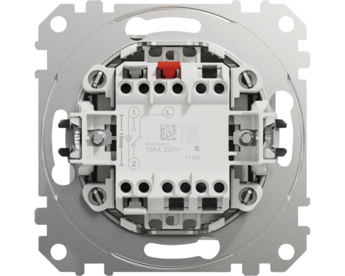 Detailní pohled na vypínač světla s montážními prvky