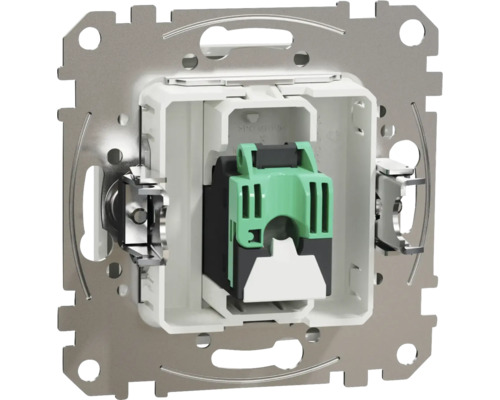 Síťová zásuvka s kovovým rámem pro montáž na stěnu