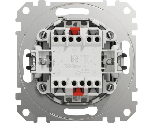 Detailní pohled na elektrický spínač se šroubovými svorkami