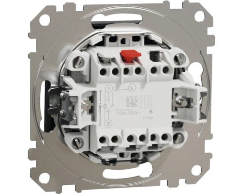 Detail elektrického spínače s upevňovacími prvky