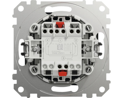Detailní pohled na spínač se šroubovými svorkami