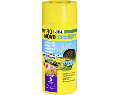 Granulované krmivo JBL PRONOVO SHRIMPS GRANO vel. S 250 ml Krmivo pro krevety JBL Pro Novo Shrimps
