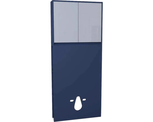 Závěsná skříňka Devo Cristal 2.0 modrá 80 x 188 x 19 cm PO2-ZSOWC80x188-P72 Modrá zrcadlová skříňka s dávkovačem papírových ručníků