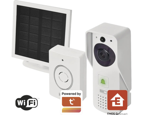 Domovní videozvonek bateriový GoSmart IP-09D s Wi-Fi a solárním panelem