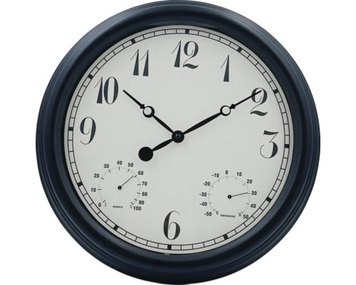 Nástěnné hodiny s ukazatelem teploty a vlhkosti