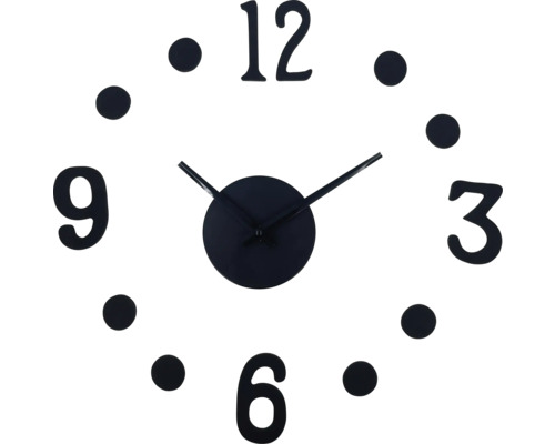 Dekorativní nástěnné hodiny s číslicemi a body.