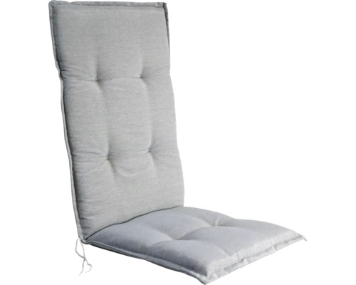 Polstr na křeslo a židli s vysokou opěrkou 118 x 50 x 6 cm Sun Garden NAXOS HOCH 50318-716 šedý