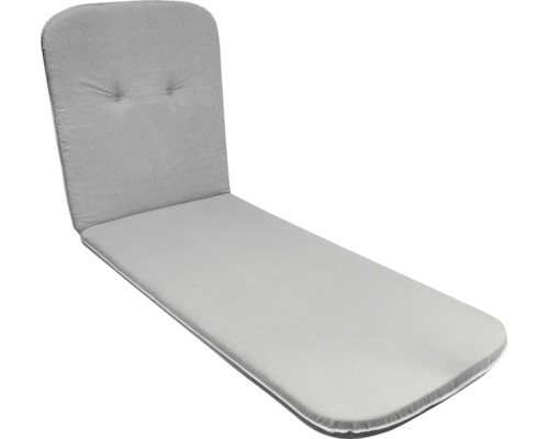 Polstr na zahradní lehátko 192 x 60 x 5 cm Sun Garden SCALA LIEGE 50310-710 šedý Podložka na lehátko s opěradlem