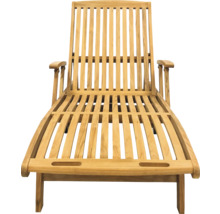 Zahradní lehátko dřevěné GARDEN PLACE 198 x 72 x 43 cm teak