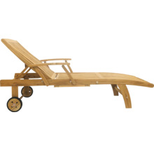 Zahradní lehátko dřevěné GARDEN PLACE 198 x 72 x 43 cm teak