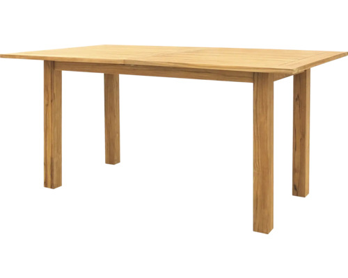 Dřevěný stůl s obdélníkovou deskou a čtyřmi nohami