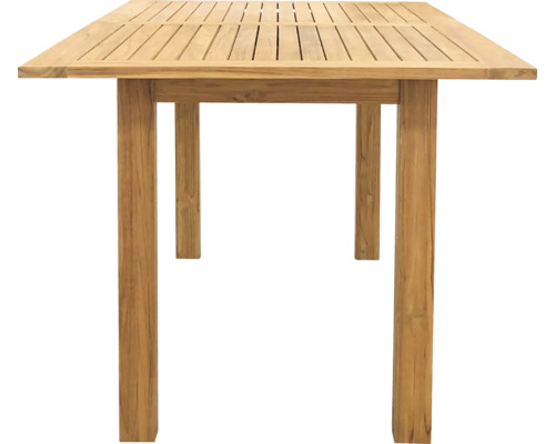 Obdélníkový zahradní stůl z dřeva s lamelovým roštem