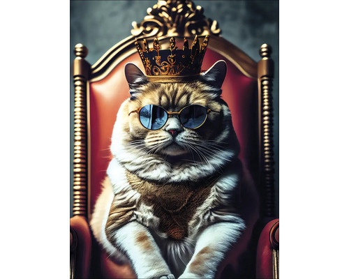 Obraz na plátně The Cat Is King 84x116 cm