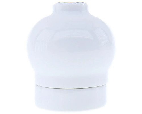 Bílá porcelánová objímka žárovky