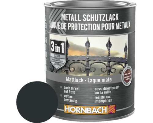 Barva na kov 3v1 HORNBACH 750 ml antracit matná