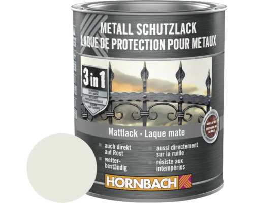 Barva na kov 3v1 HORNBACH světlešedá matná 750 ml Metalická ochranná barva 3 v 1, vhodná pro přímou aplikaci na rez, odolná proti povětrnostním vlivům, od společnosti Hornbach