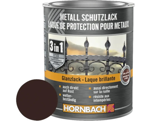 Barva na kov 3v1 HORNBACH 750 ml hnědá lesk