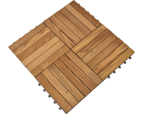 Dřevěná dlaždice Rojaplast Thermowood 30 x 30 cm s klick systémem hnědá balení 6 ks