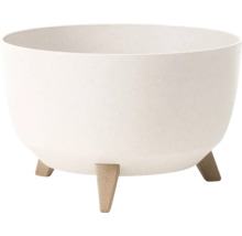 Žardinka plastová na 3 nožičkách ROMA ECO WOOD 4v1 Ø 40 x 21 cm bílá