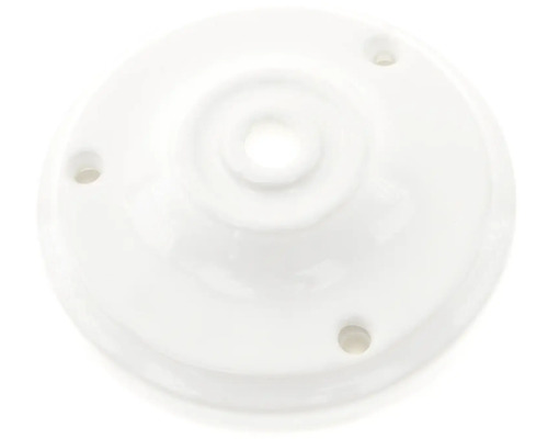 Kulatá stropní rozeta z keramiky s montážními otvory