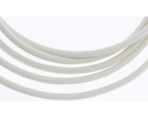 Bílý textilní kabel