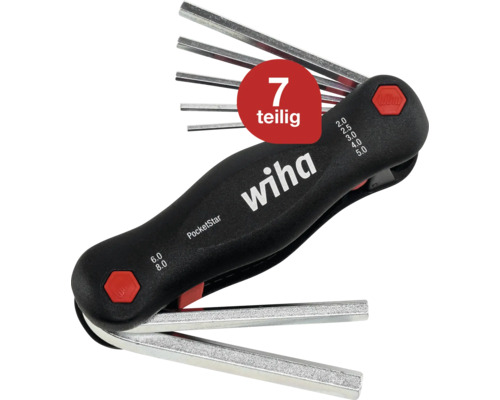 7dílná sada imbusových klíčů Wiha PocketStar
