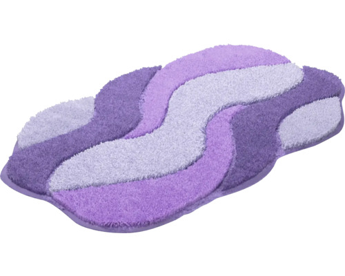 Vzorovaná koupelnová předložka v různých odstínech fialové