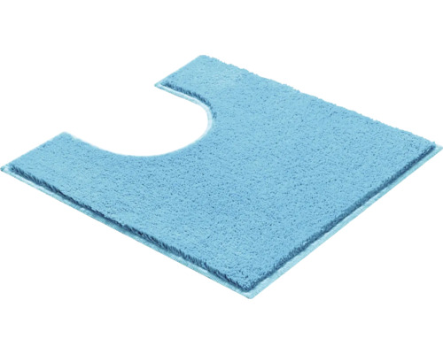 Světle modrá textilní předložka na WC